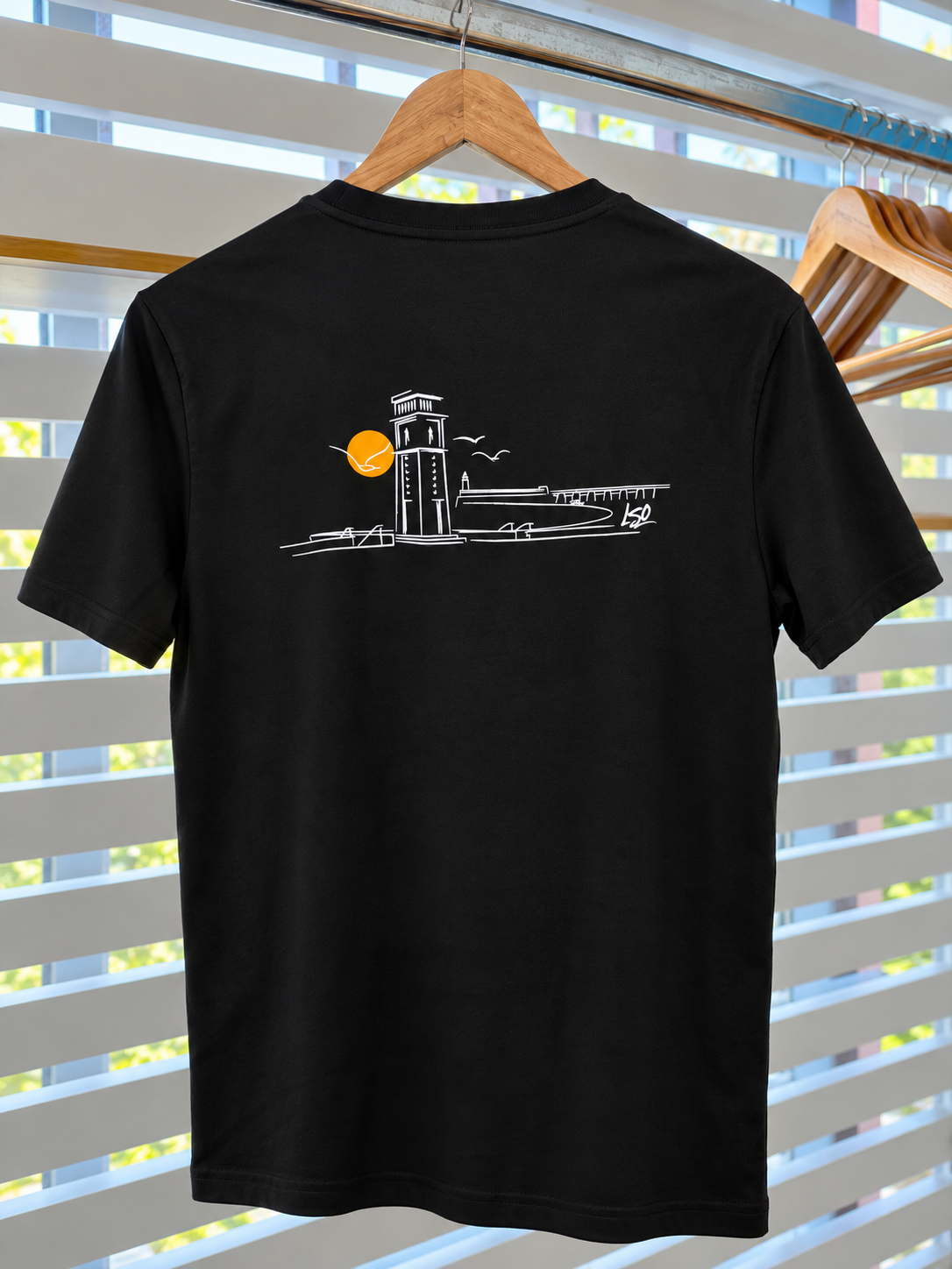 T-shirt pendule mixte noir