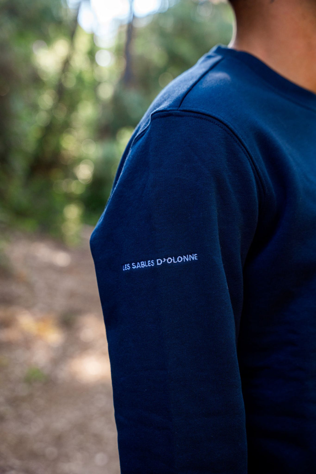 Sweat-shirt col rond surfeur mixte bleu marine