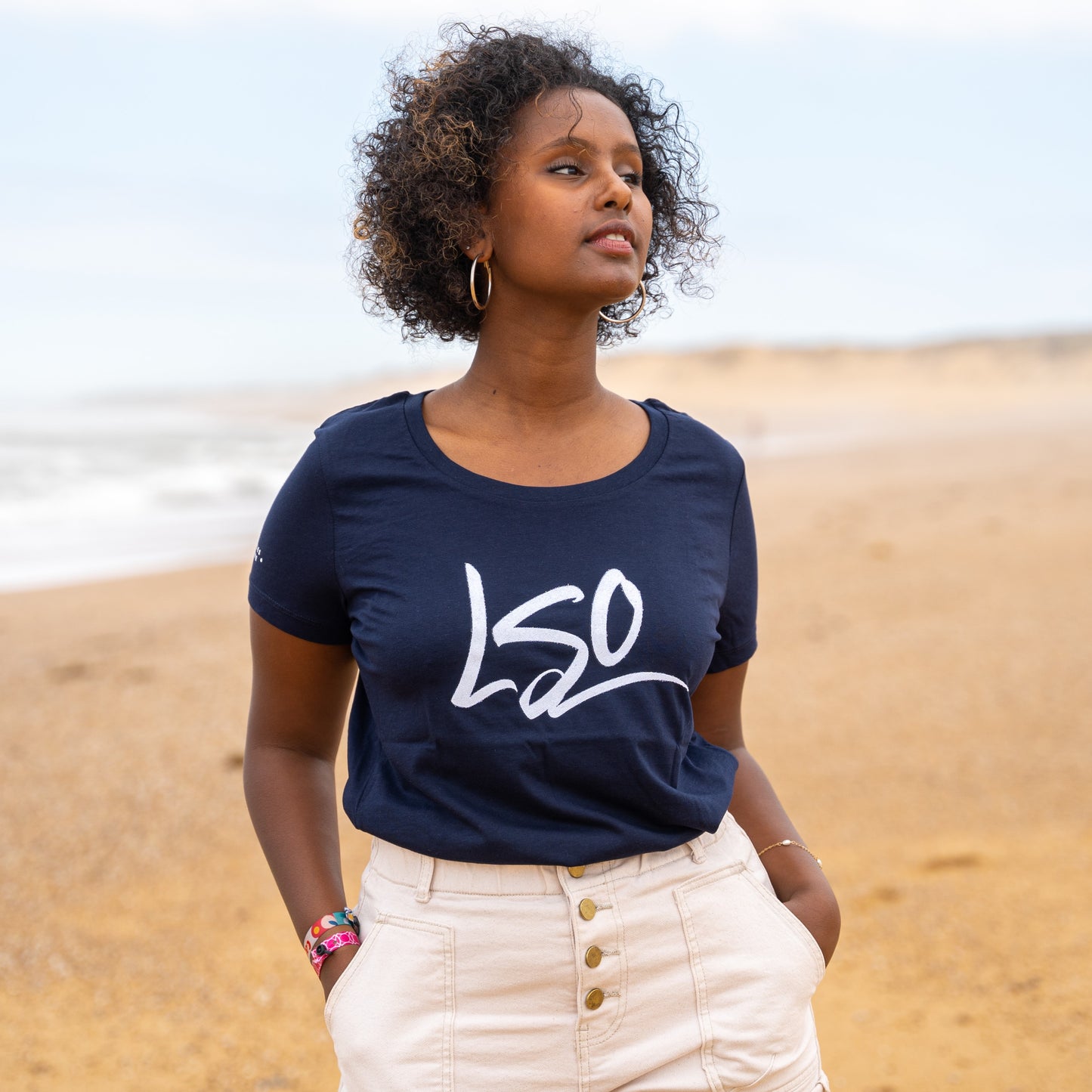 T-shirt LSO femme logo perlé