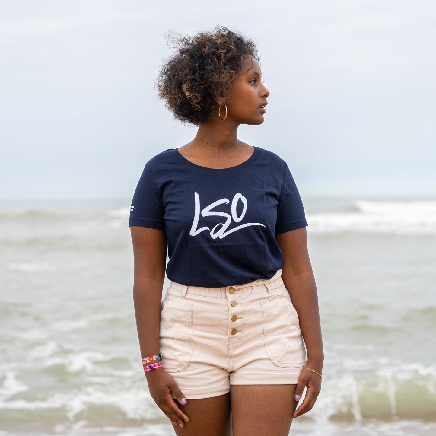 T-shirt LSO femme logo perlé